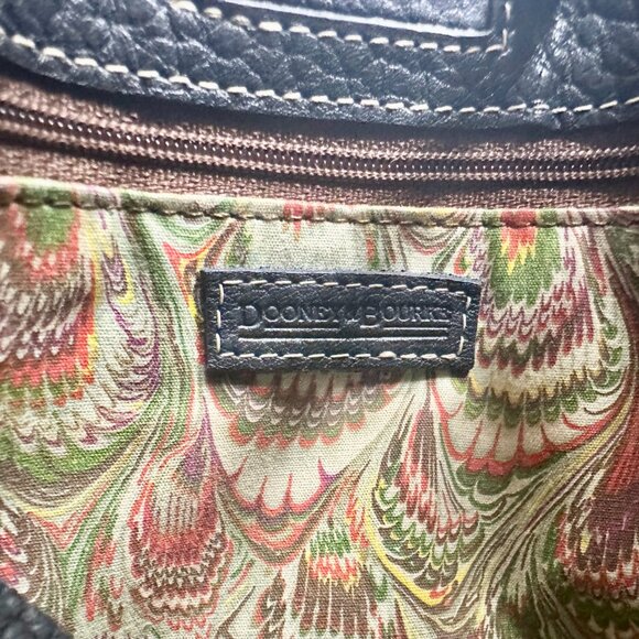 Dooney & Bourke Vintage Mini Tassel Tote Black Leather Silver Hardware EUC - Picture 6 of 14